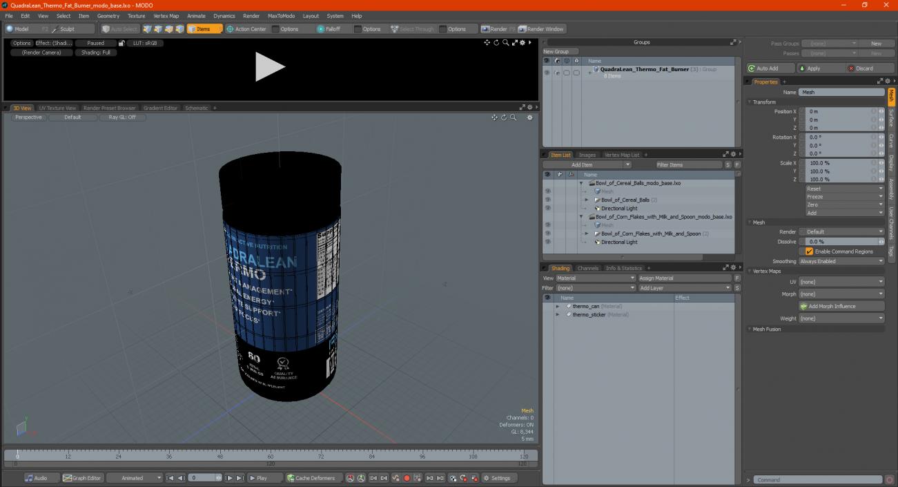 3D QuadraLean Thermo Fat Burner model