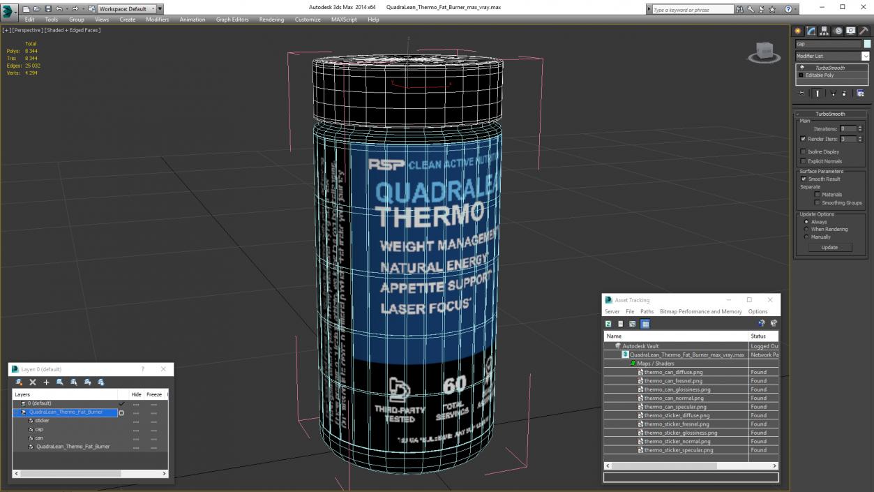 3D QuadraLean Thermo Fat Burner model