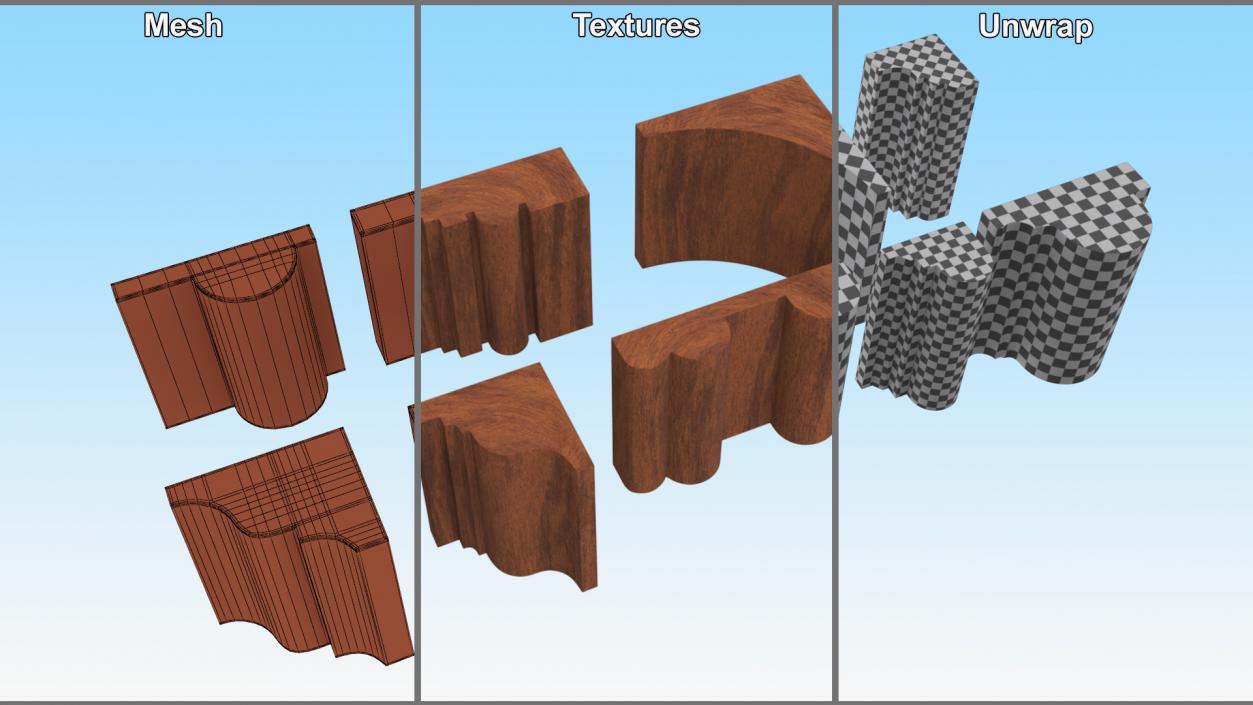 Set Molding Mahogany Part 3 3D