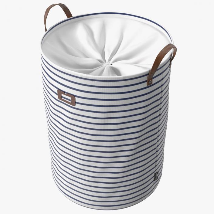 3D Laundry Basket with Lid Blue model