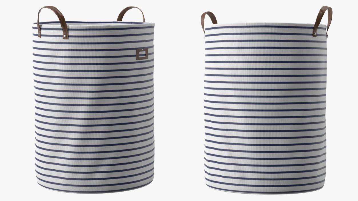 3D Laundry Basket with Lid Blue model