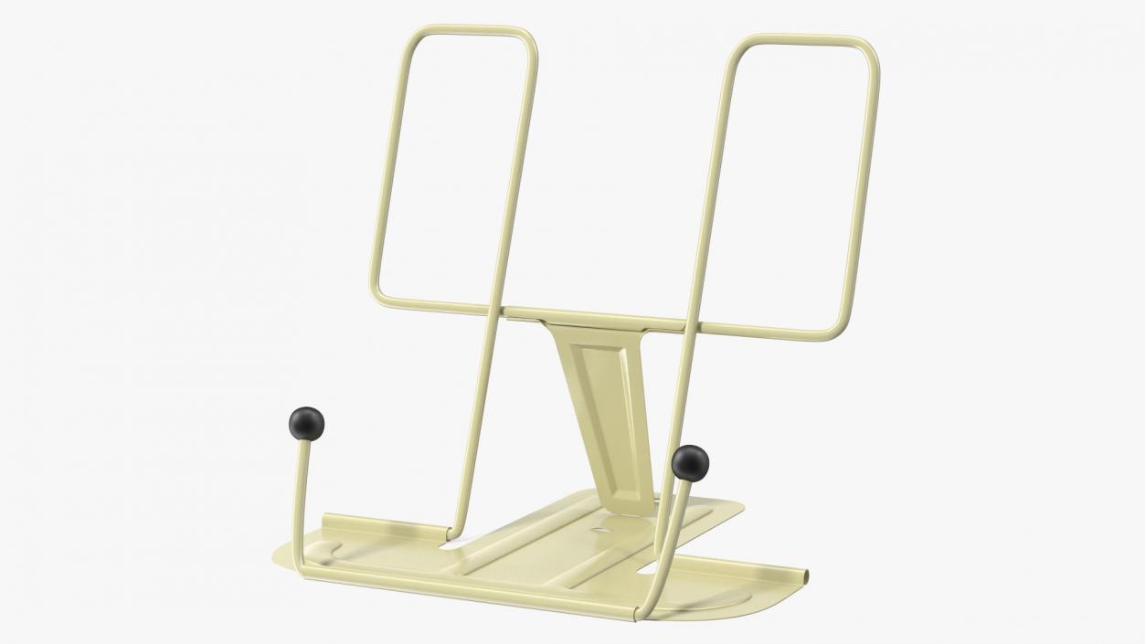 3D Folding Metal Book Stand Yellow