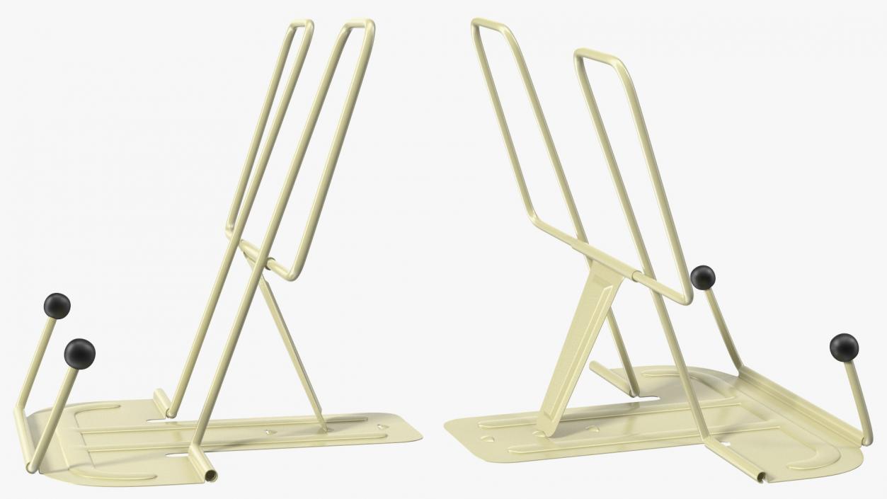 3D Folding Metal Book Stand Yellow