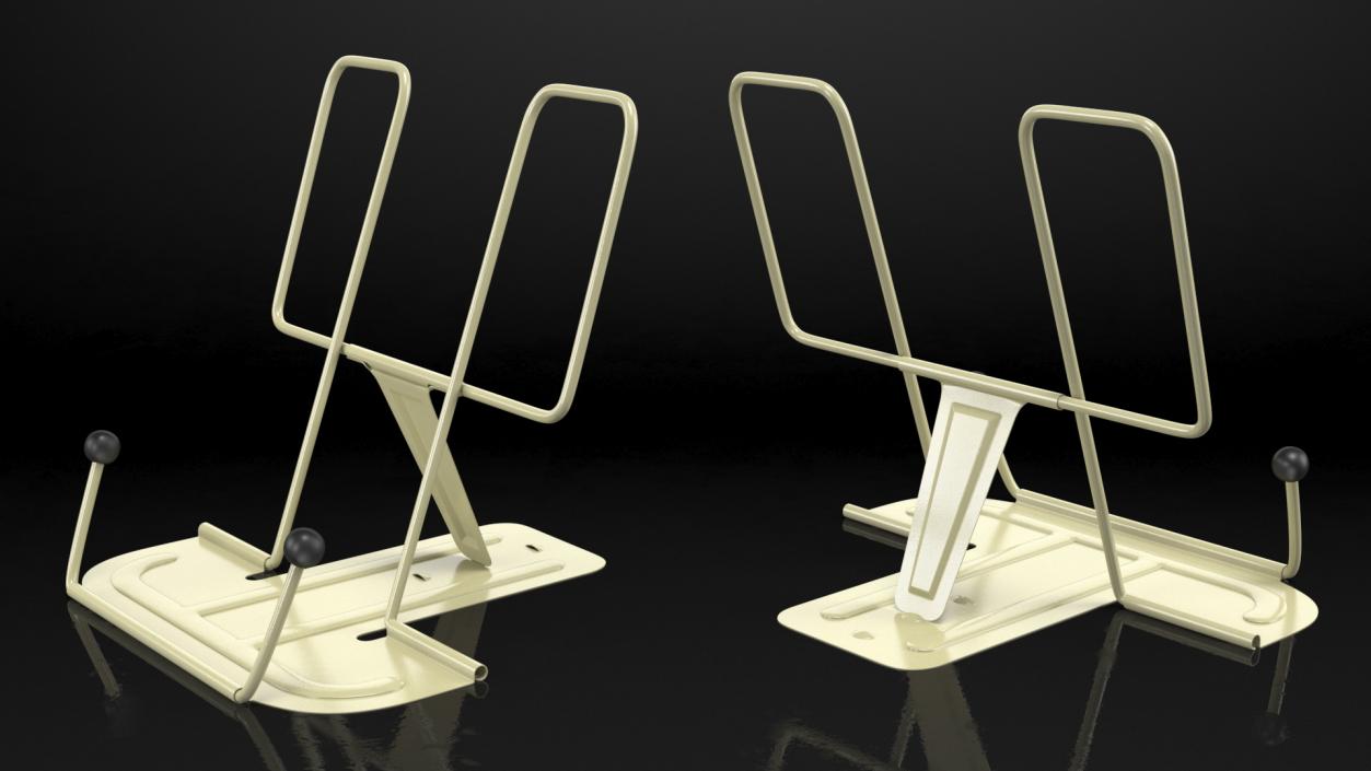 3D Folding Metal Book Stand Yellow