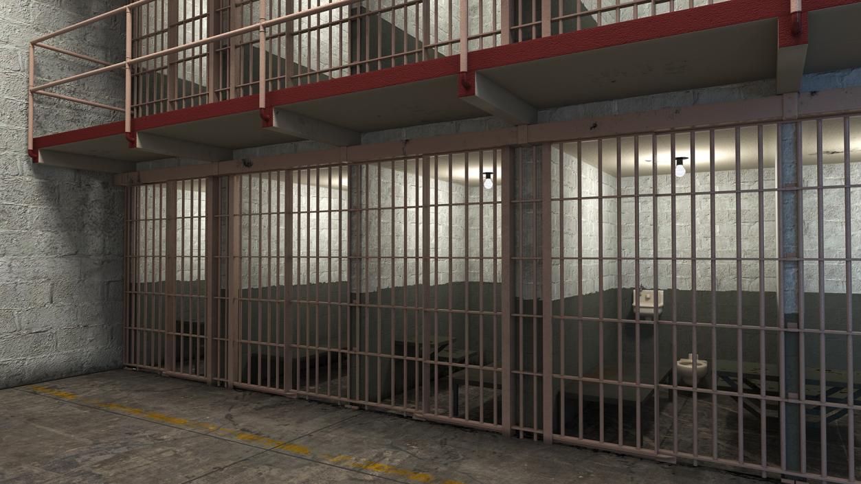 Alcatraz Block Cellhouse 3D model