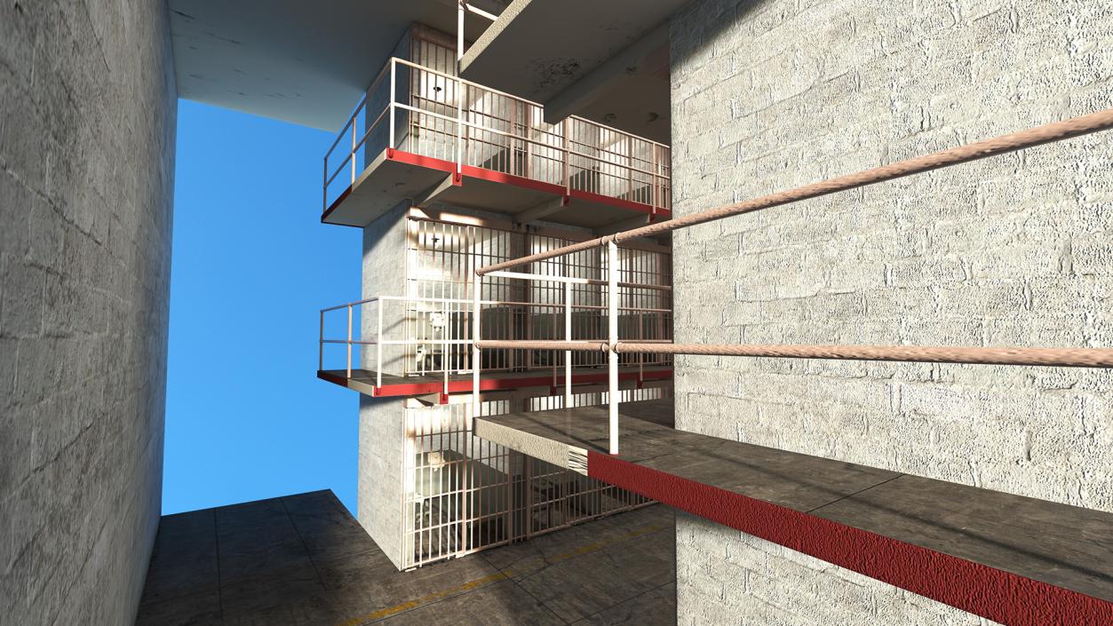 Alcatraz Block Cellhouse 3D model