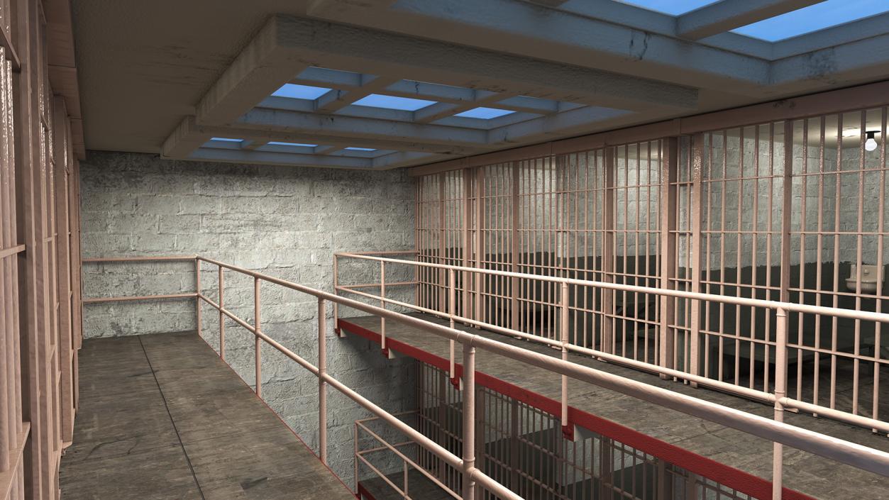 Alcatraz Block Cellhouse 3D model