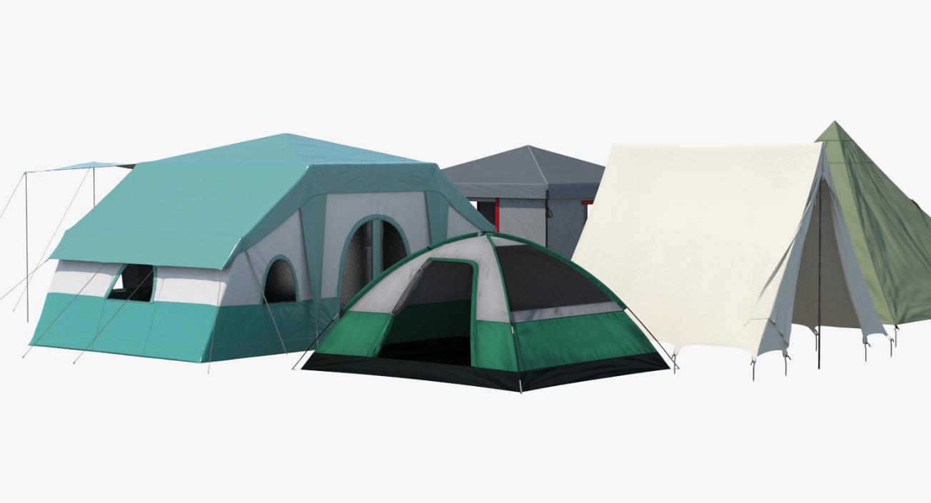 Camping Tents Collection 3D model