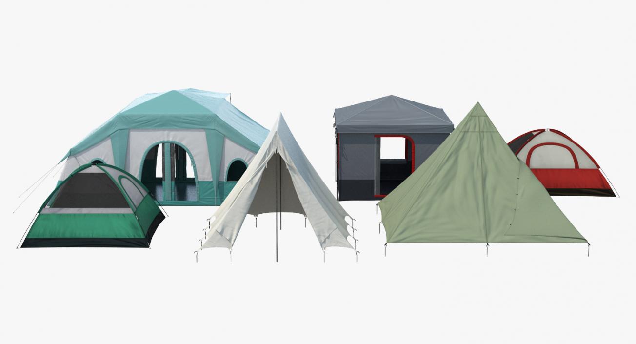 Camping Tents Collection 3D model