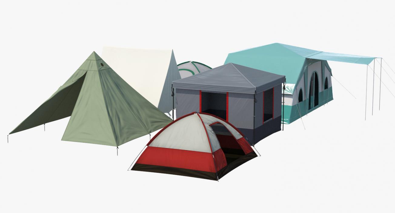 Camping Tents Collection 3D model