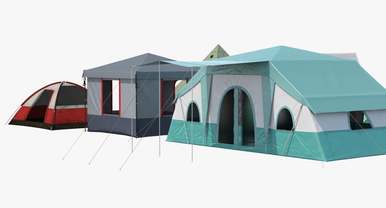 Camping Tents Collection 3D model