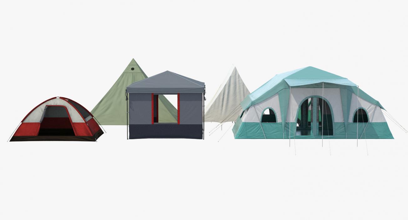 Camping Tents Collection 3D model