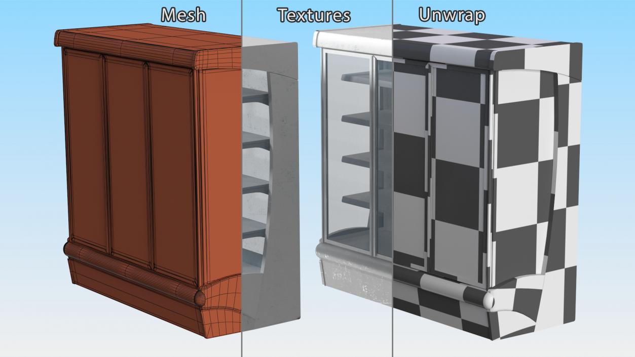 3D model Refrigerator with Shelves