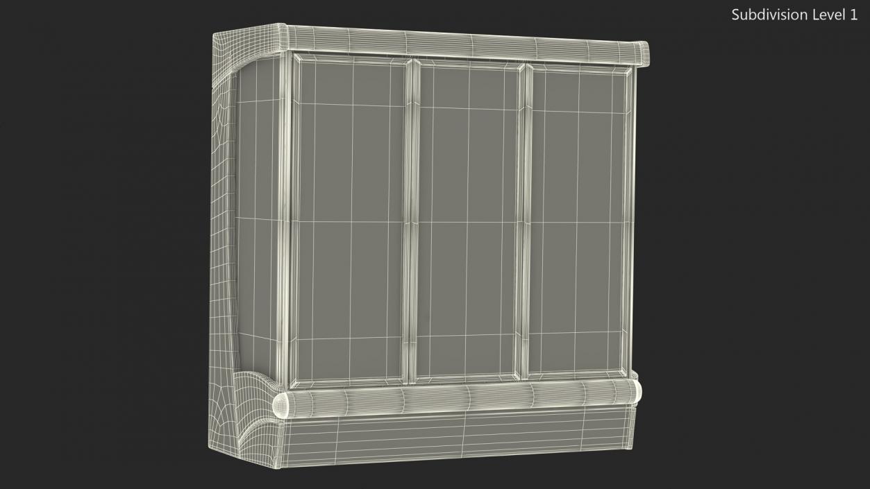 3D model Refrigerator with Shelves