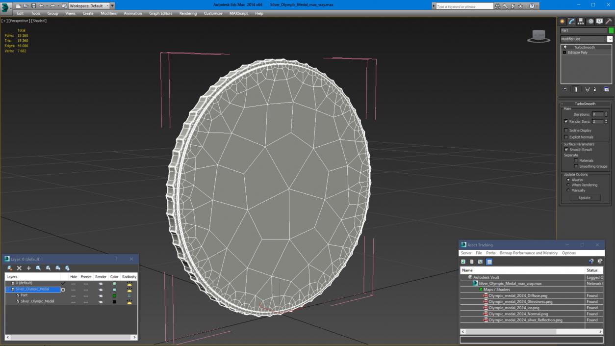 3D model Silver Olympic Medal