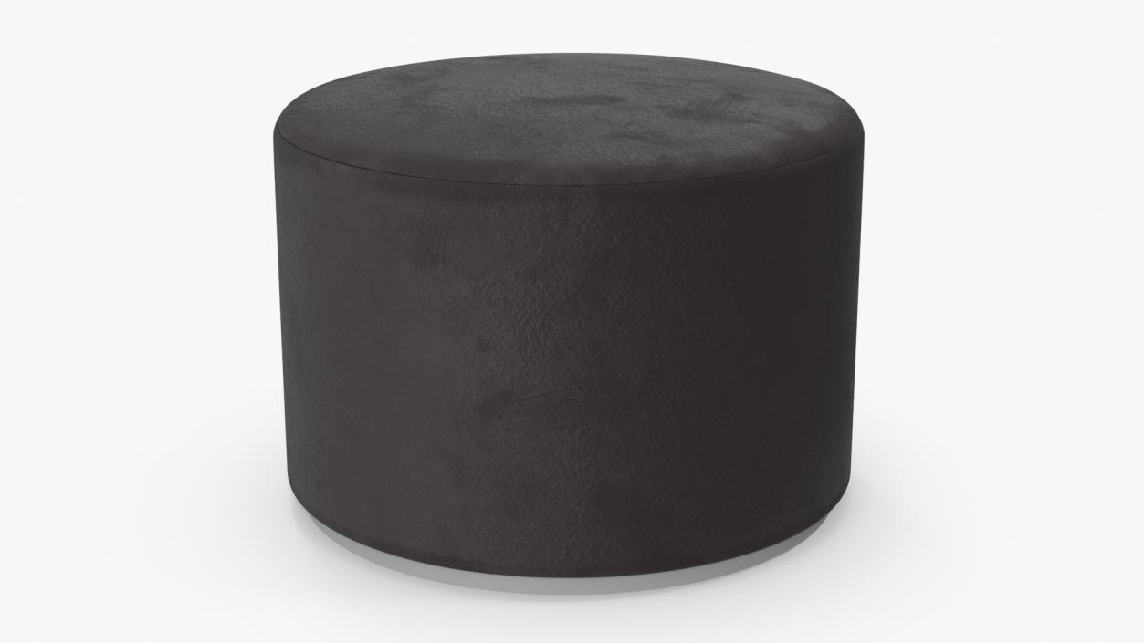 Round Fabric Ottoman Footstool 2 3D