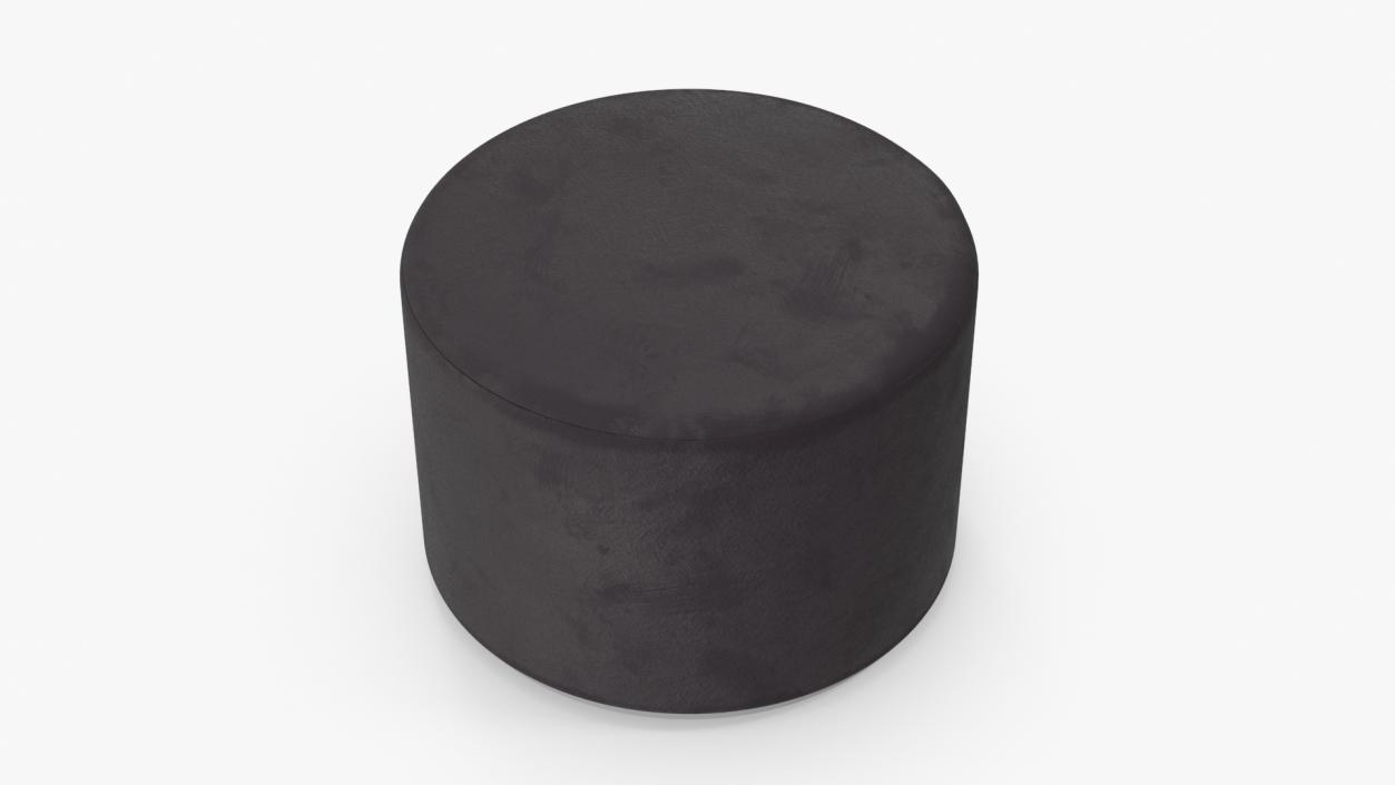 Round Fabric Ottoman Footstool 2 3D