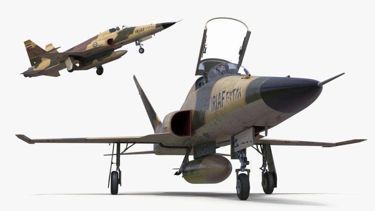 Iranian HESA Saeqeh Fighter Aircraft with Pilot 3D