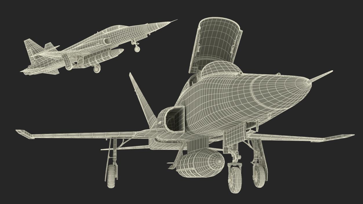 Iranian HESA Saeqeh Fighter Aircraft with Pilot 3D