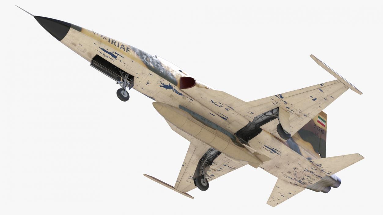 Iranian HESA Saeqeh Fighter Aircraft with Pilot 3D