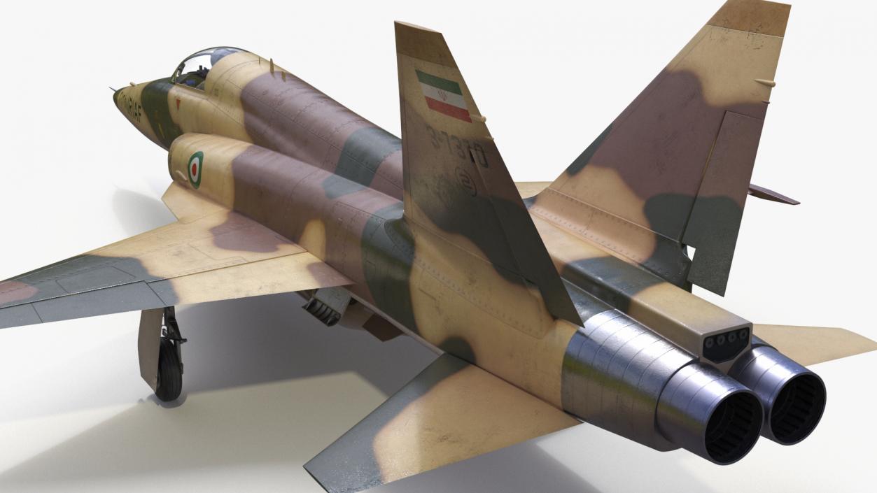 Iranian HESA Saeqeh Fighter Aircraft with Pilot 3D