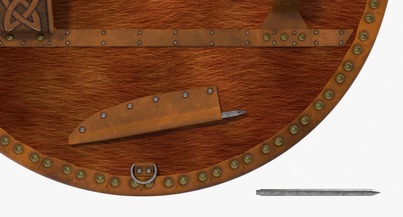 Old Wooden Shields Collection 3D model