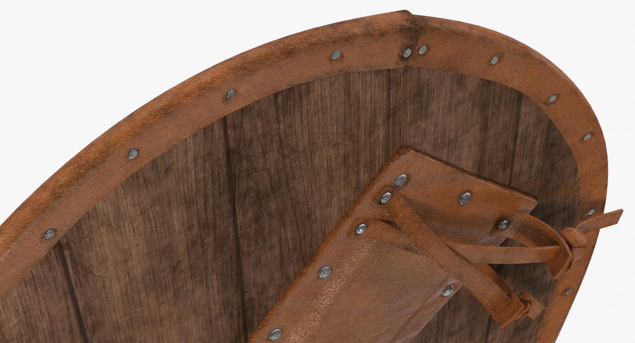 Old Wooden Shields Collection 3D model