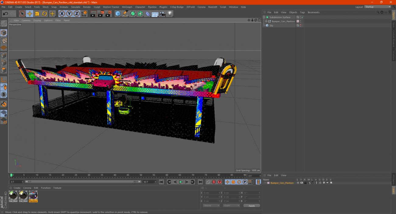 3D model Bumper Cars Pavilion