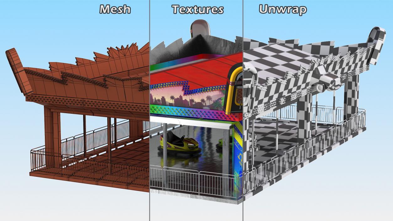 3D model Bumper Cars Pavilion