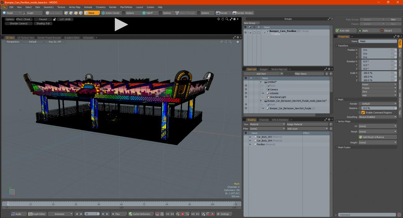 3D model Bumper Cars Pavilion