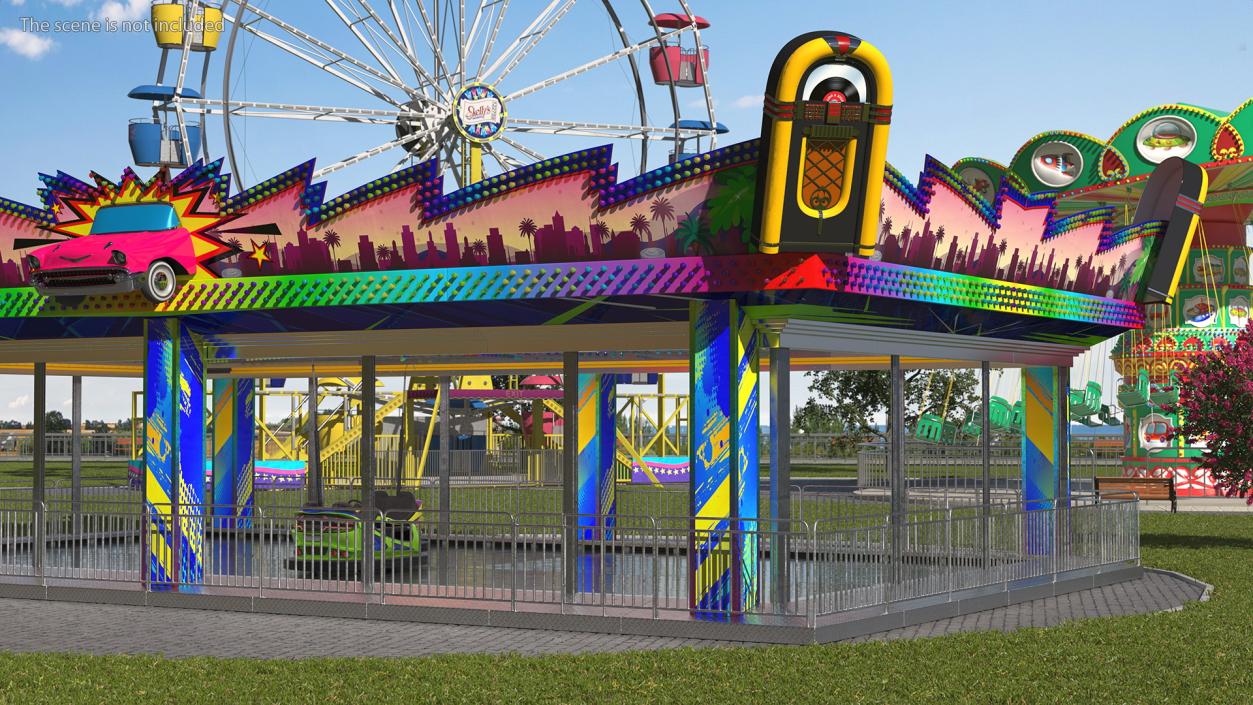 3D model Bumper Cars Pavilion