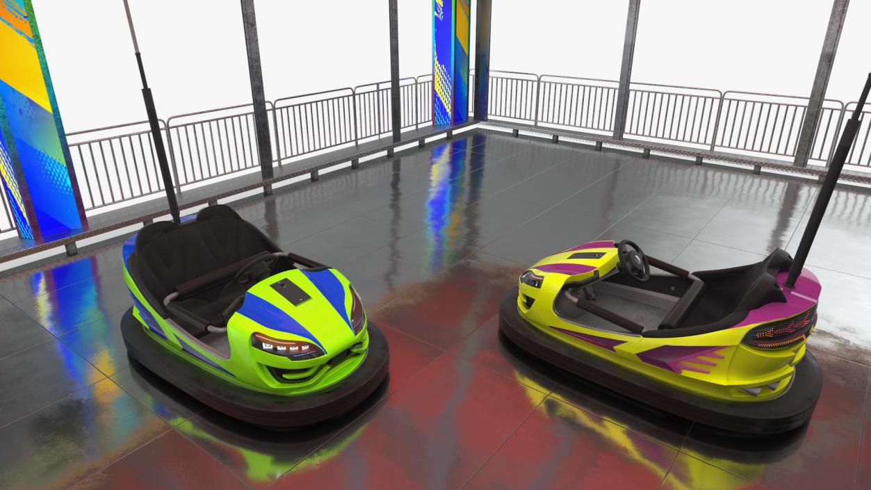 3D model Bumper Cars Pavilion