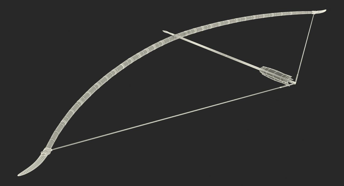 Viking Bow with Armed Arrow 3D