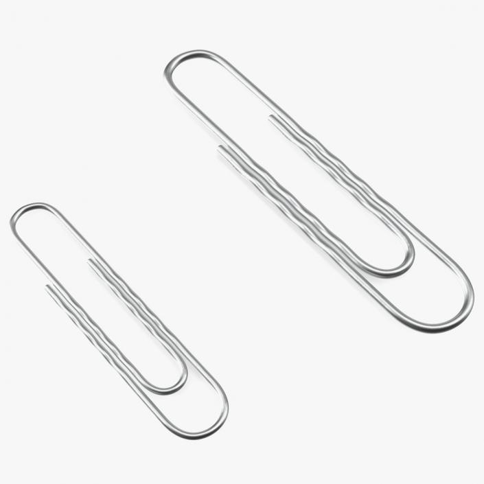 Paper Clip Wavy Shape Metal 3D