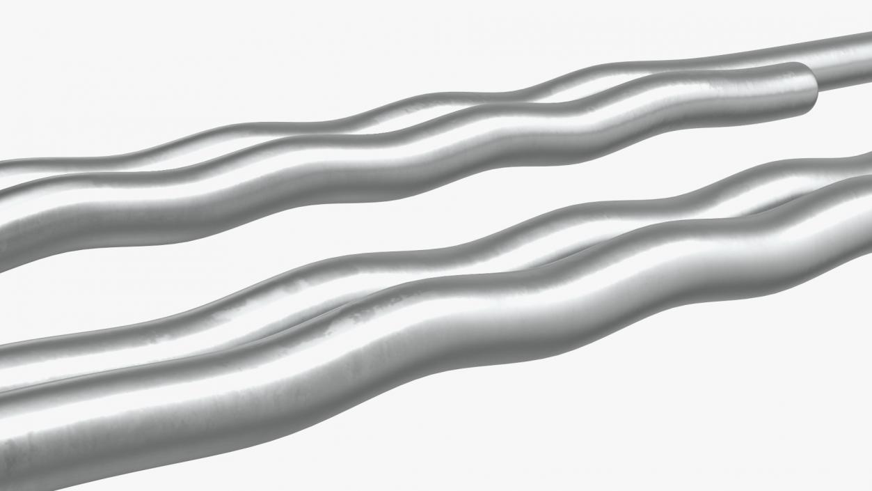 Paper Clip Wavy Shape Metal 3D