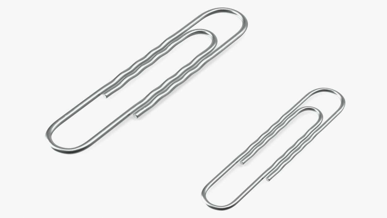 Paper Clip Wavy Shape Metal 3D