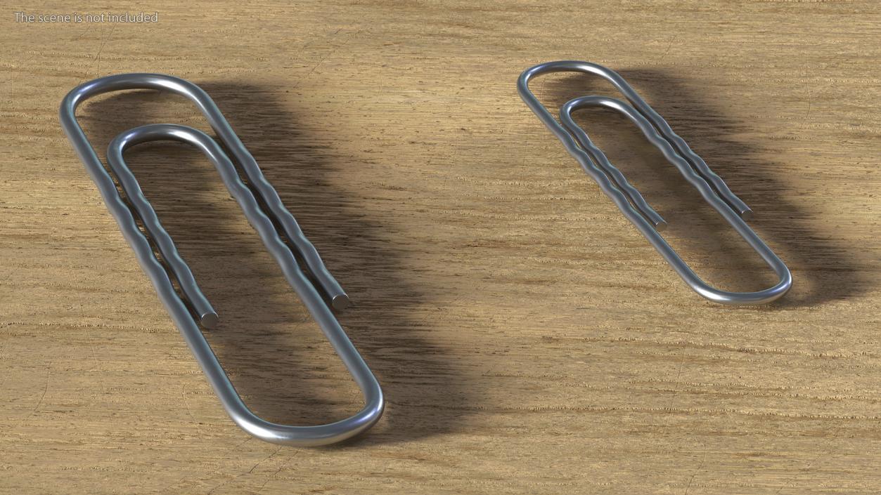 Paper Clip Wavy Shape Metal 3D