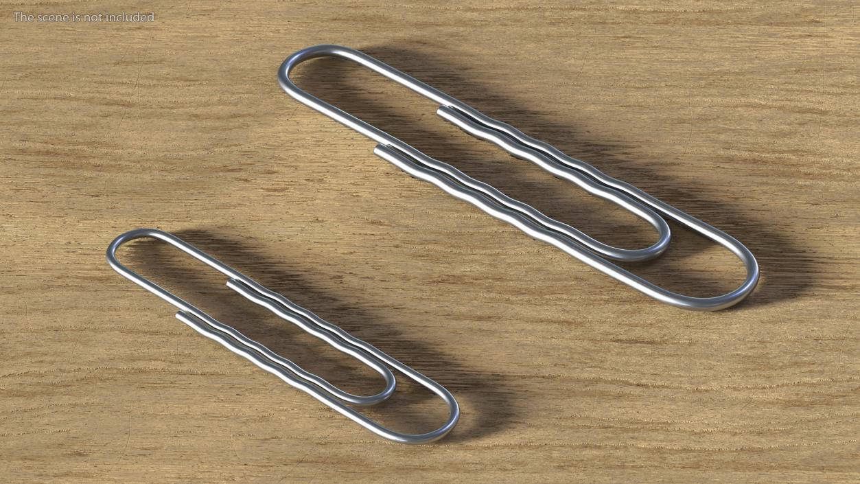 Paper Clip Wavy Shape Metal 3D