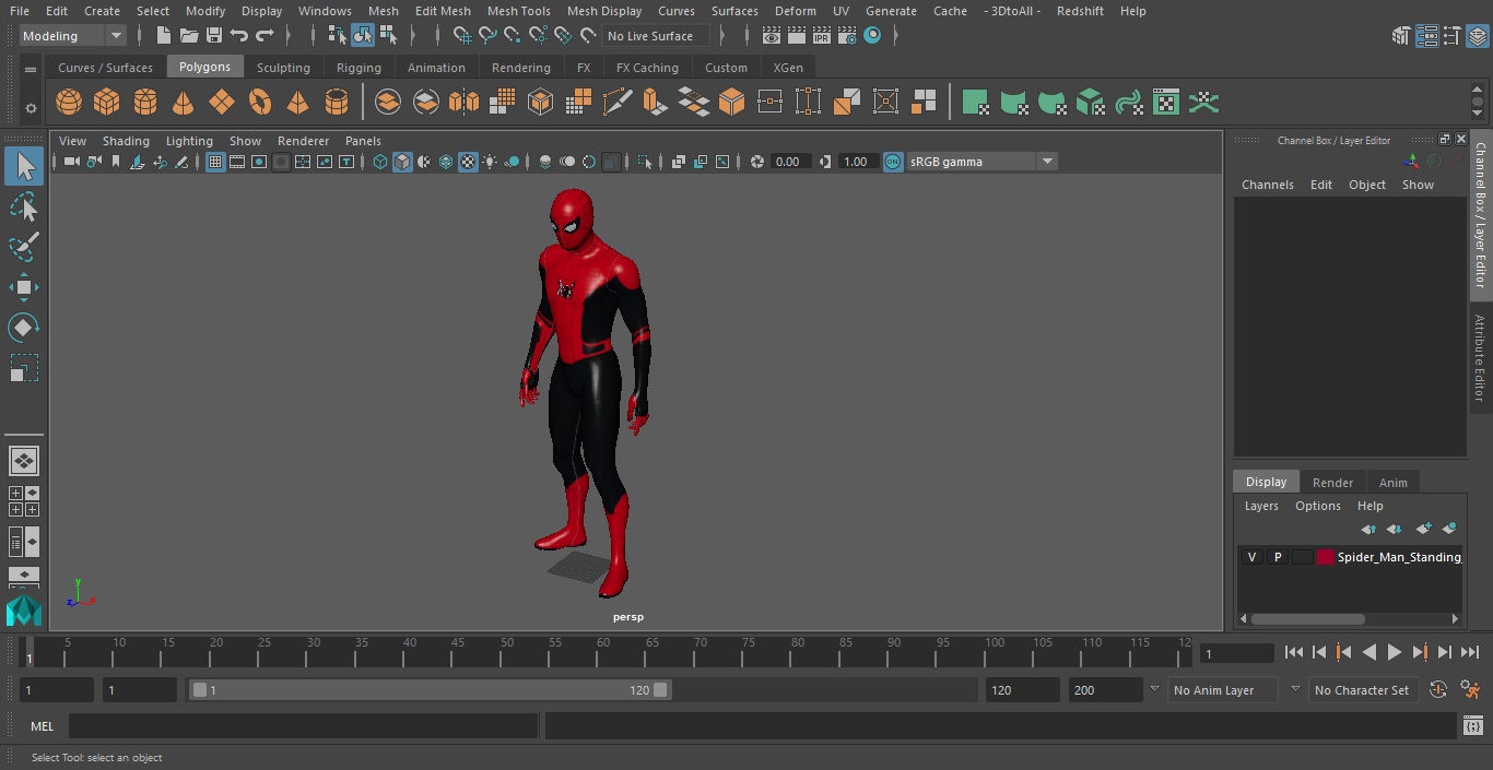 Spider Man Standing Pose 3D model