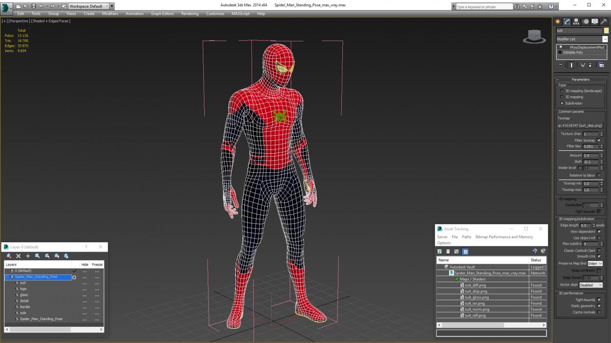 Spider Man Standing Pose 3D model