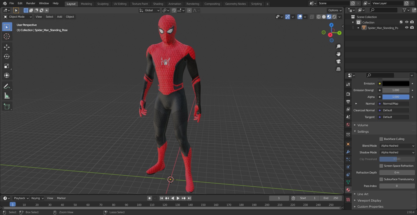 Spider Man Standing Pose 3D model