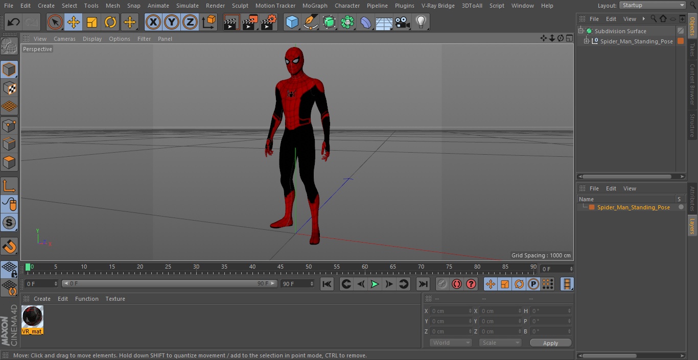 Spider Man Standing Pose 3D model