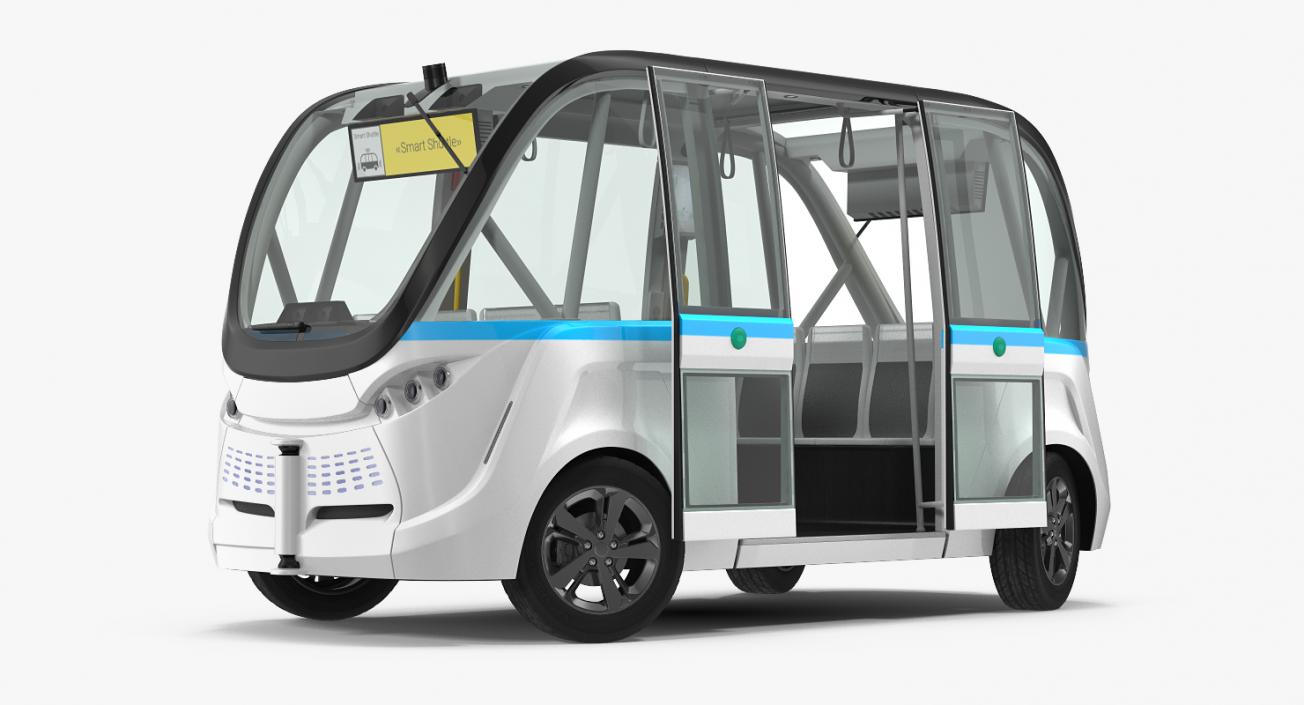 3D Electric Driverless Bus Generic