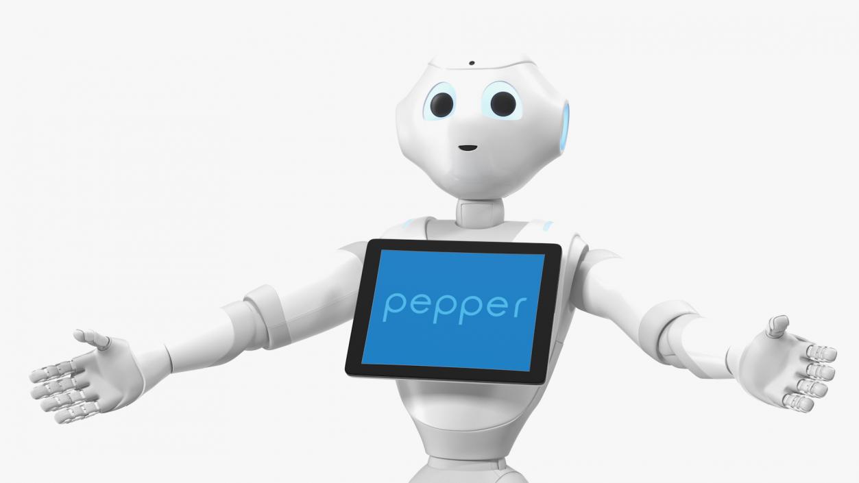 Pepper Robot Rigged 3D model