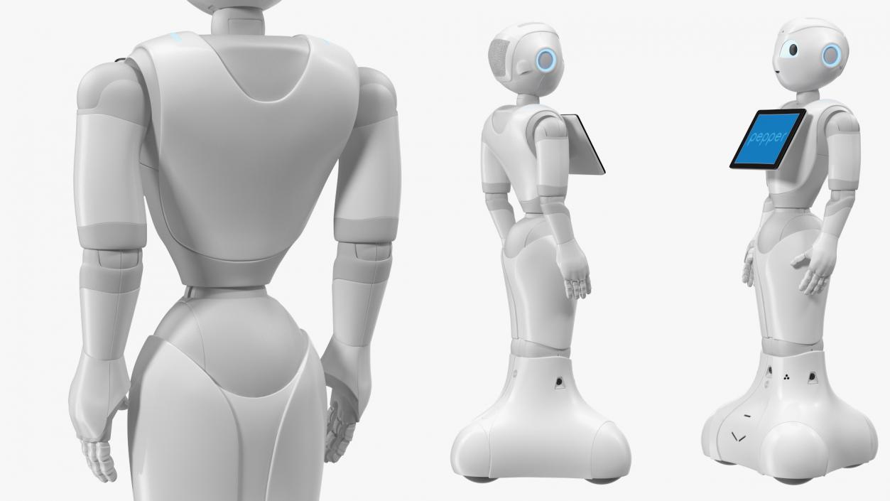 Pepper Robot Rigged 3D model