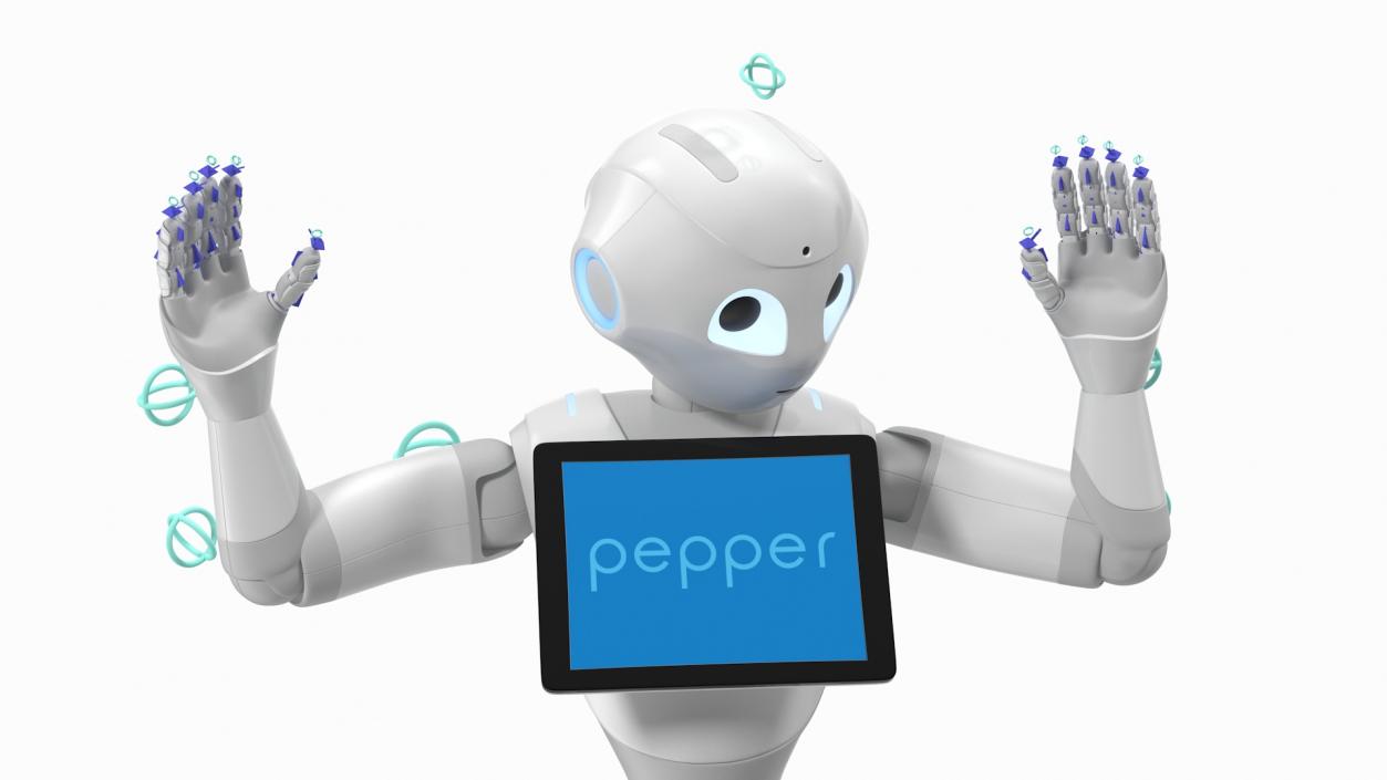 Pepper Robot Rigged 3D model