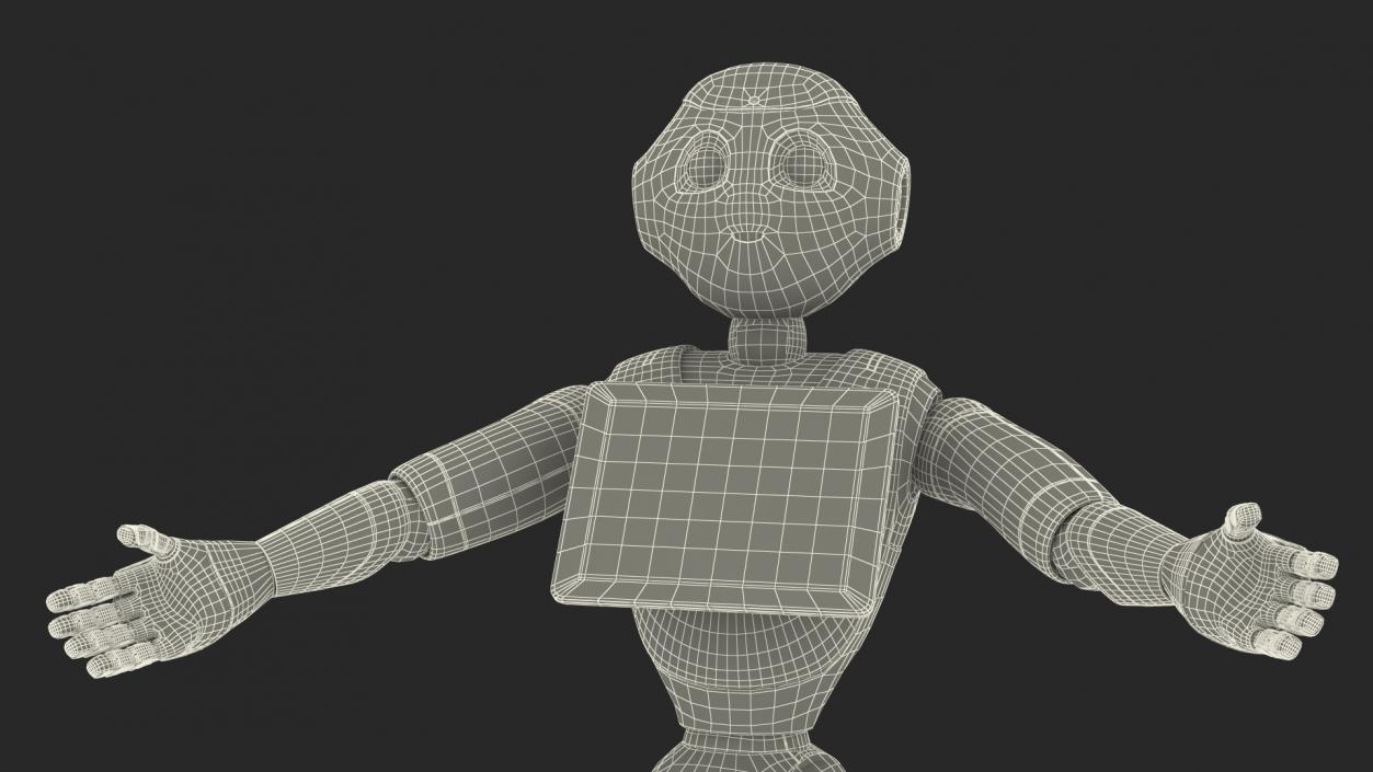 Pepper Robot Rigged 3D model