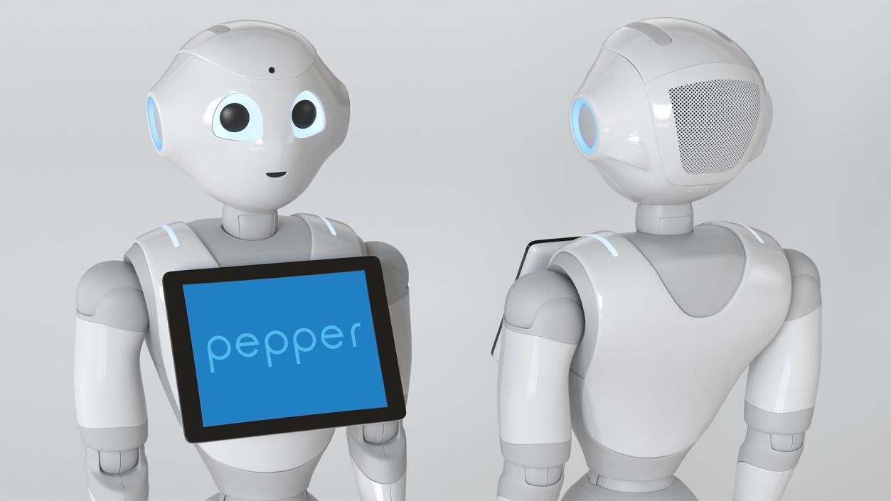 Pepper Robot Rigged 3D model