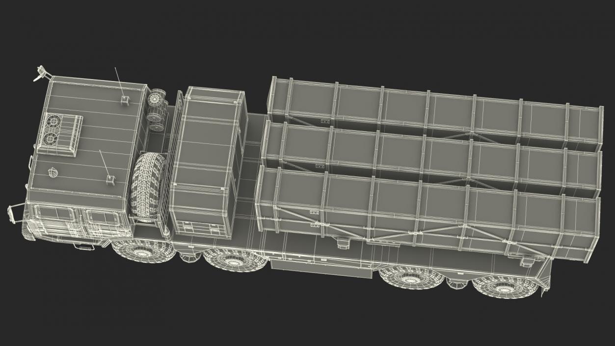 3D Chinese MLRS WS-2D Sand Camouflage Rigged