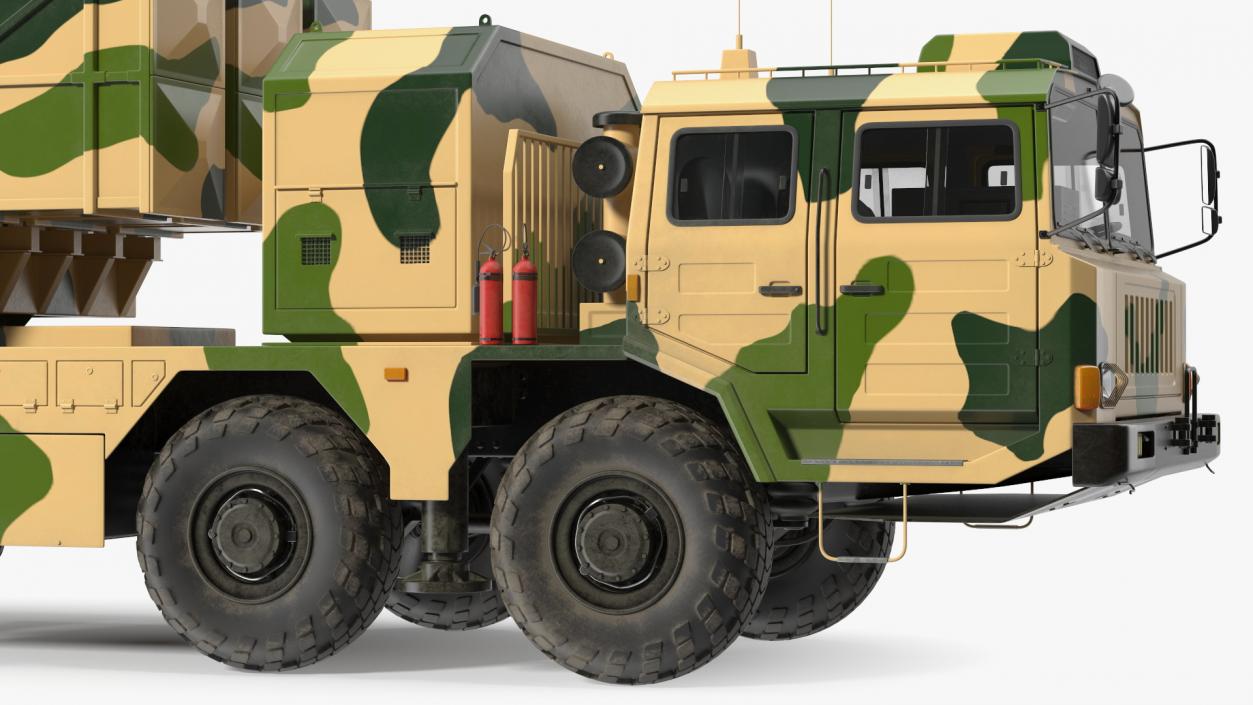 3D Chinese MLRS WS-2D Sand Camouflage Rigged